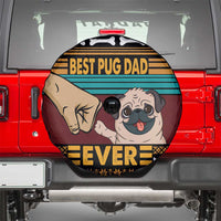 Best Pug Dad Ever Spare Tire Cover Pug Dog Christmas Awesome Dad DT04 - Wonder Print Shop