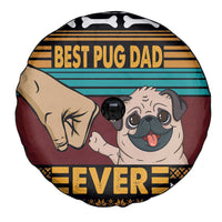 Best Pug Dad Ever Spare Tire Cover Pug Dog Christmas Awesome Dad DT04 - Wonder Print Shop