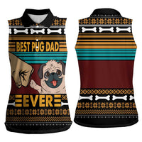 Best Pug Dad Ever Women Sleeveless Polo Shirt Pug Dog Christmas Awesome Dad DT04 - Wonder Print Shop