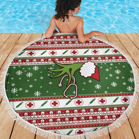 Nurse Beach Blanket Nurse Grinch Christmas DT04 - Wonder Print Shop