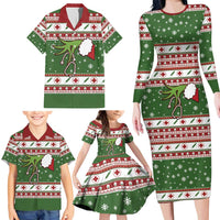 Nurse Family Matching Long Sleeve Bodycon Dress and Hawaiian Shirt Nurse Grinch Christmas DT04 - Wonder Print Shop