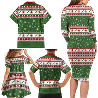 Nurse Family Matching Long Sleeve Bodycon Dress and Hawaiian Shirt Nurse Grinch Christmas DT04 - Wonder Print Shop