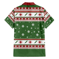 Nurse Family Matching Off The Shoulder Long Sleeve Dress and Hawaiian Shirt Nurse Grinch Christmas DT04 - Wonder Print Shop