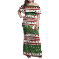 Nurse Family Matching Off Shoulder Maxi Dress and Hawaiian Shirt Nurse Grinch Christmas DT04 - Wonder Print Shop