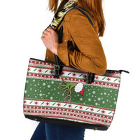 Nurse Leather Tote Bag Nurse Grinch Christmas DT04 - Wonder Print Shop