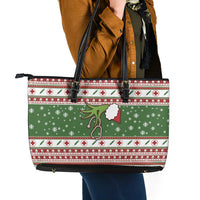 Nurse Leather Tote Bag Nurse Grinch Christmas DT04 - Wonder Print Shop