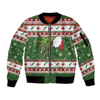 Nurse Sleeve Zip Bomber Jacket Nurse Grinch Christmas DT04 - Wonder Print Shop
