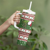 Nurse Tumbler With Handle Nurse Grinch Christmas DT04 - Wonder Print Shop