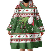 Nurse Wearable Blanket Hoodie Nurse Grinch Christmas DT04 - Wonder Print Shop
