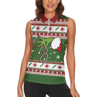 Nurse Women Sleeveless Polo Shirt Nurse Grinch Christmas DT04 - Wonder Print Shop