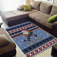 Santa Hockey Best Pucking Christmas Area Rug DT04 - Wonder Print Shop