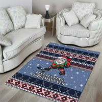Santa Hockey Best Pucking Christmas Area Rug DT04 - Wonder Print Shop