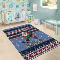 Santa Hockey Best Pucking Christmas Area Rug DT04 - Wonder Print Shop