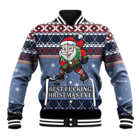Santa Hockey Best Pucking Christmas Baseball Jacket DT04 - Wonder Print Shop