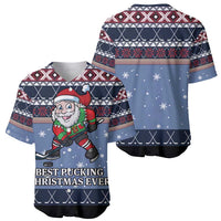 Santa Hockey Best Pucking Christmas Baseball Jersey DT04 - Wonder Print Shop