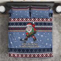 Santa Hockey Best Pucking Christmas Bedding Set DT04 - Wonder Print Shop