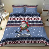 Santa Hockey Best Pucking Christmas Bedding Set DT04 - Wonder Print Shop