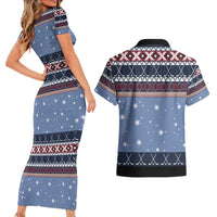 Santa Hockey Best Pucking Christmas Couples Matching Short Sleeve Bodycon Dress and Hawaiian Shirt DT04 - Wonder Print Shop