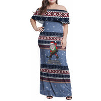 Santa Hockey Best Pucking Christmas Family Matching Off Shoulder Maxi Dress and Hawaiian Shirt DT04 - Wonder Print Shop