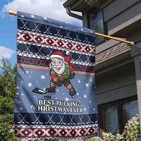 Santa Hockey Best Pucking Christmas Garden Flag DT04 - Wonder Print Shop