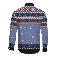 Santa Hockey Best Pucking Christmas Long Sleeve Button Shirt DT04 - Wonder Print Shop