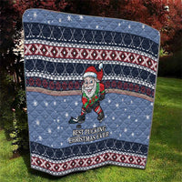 Santa Hockey Best Pucking Christmas Quilt DT04 - Wonder Print Shop