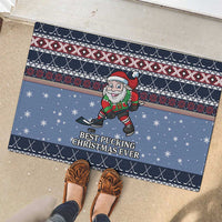 Santa Hockey Best Pucking Christmas Rubber Doormat DT04 - Wonder Print Shop