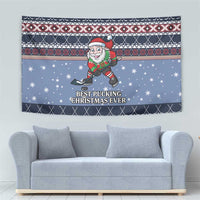 Santa Hockey Best Pucking Christmas Tapestry DT04 - Wonder Print Shop