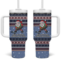 Santa Hockey Best Pucking Christmas Tumbler With Handle DT04 - Wonder Print Shop