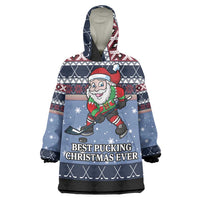 Santa Hockey Best Pucking Christmas Wearable Blanket Hoodie DT04 - Wonder Print Shop