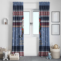 Santa Hockey Best Pucking Christmas Window Curtain DT04 - Wonder Print Shop