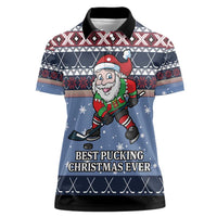 Santa Hockey Best Pucking Christmas Women Polo Shirt DT04 - Wonder Print Shop
