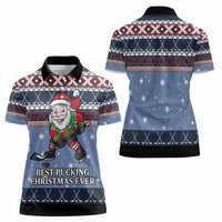 Santa Hockey Best Pucking Christmas Women Polo Shirt DT04 - Wonder Print Shop