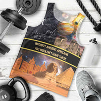 Ancient African Achievements Men Tank Top Egyptian Pyramids Galaxy