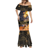 Ancient African Achievements Mermaid Dress Egyptian Pyramids Galaxy