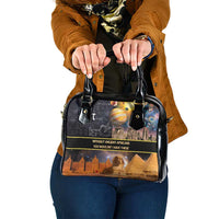Ancient African Achievements Shoulder Handbag Egyptian Pyramids Galaxy