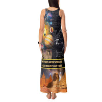 Ancient African Achievements Tank Maxi Dress Egyptian Pyramids Galaxy