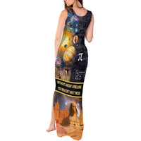 Ancient African Achievements Tank Maxi Dress Egyptian Pyramids Galaxy
