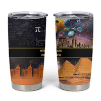 Ancient African Achievements Tumbler Cup Egyptian Pyramids Galaxy