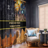 Ancient African Achievements Window Curtain Egyptian Pyramids Galaxy