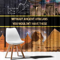Ancient African Achievements Window Curtain Egyptian Pyramids Galaxy
