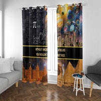 Ancient African Achievements Window Curtain Egyptian Pyramids Galaxy