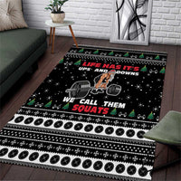 Santa Claus Love Gym Area Rug Christmas Santa Does Weightlifting DT04 - Wonder Print Shop