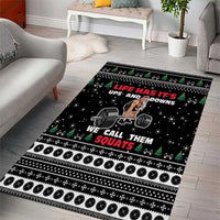 Santa Claus Love Gym Area Rug Christmas Santa Does Weightlifting DT04 - Wonder Print Shop