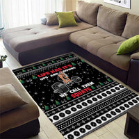 Santa Claus Love Gym Area Rug Christmas Santa Does Weightlifting DT04 - Wonder Print Shop