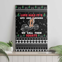 Santa Claus Love Gym Canvas Wall Art Christmas Santa Does Weightlifting DT04 - Wonder Print Shop