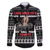 Santa Claus Love Gym Family Matching Long Sleeve Bodycon Dress and Hawaiian Shirt Christmas Santa Does Weightlifting DT04 - Wonder Print Shop