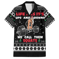 Santa Claus Love Gym Family Matching Short Sleeve Bodycon Dress and Hawaiian Shirt Christmas Santa Does Weightlifting DT04 - Wonder Print Shop