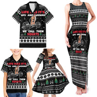 Santa Claus Love Gym Family Matching Tank Maxi Dress and Hawaiian Shirt Christmas Santa Does Weightlifting DT04 - Wonder Print Shop