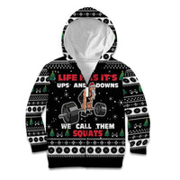 Santa Claus Love Gym Kid Hoodie Christmas Santa Does Weightlifting DT04 - Wonder Print Shop